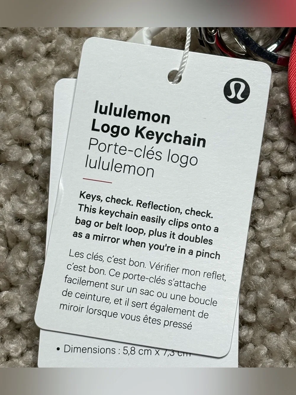 Lululemon Logo Keychain